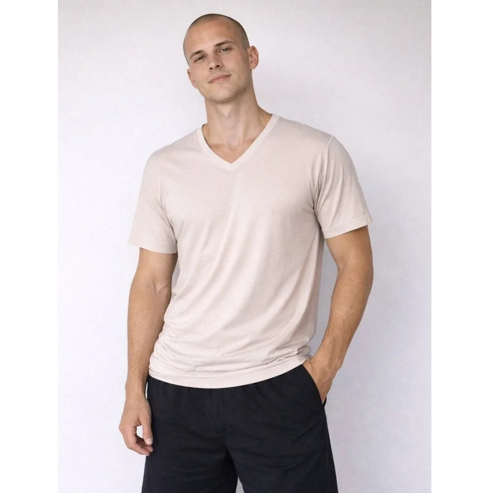 Tommy John‎ Cool Cotton Stay-Tucked V-Neck Undershirt Mens 2XL Short Sleeve